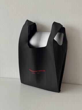 Alexander Wang Soho NYC Matte Black Rubber Shopping Bag